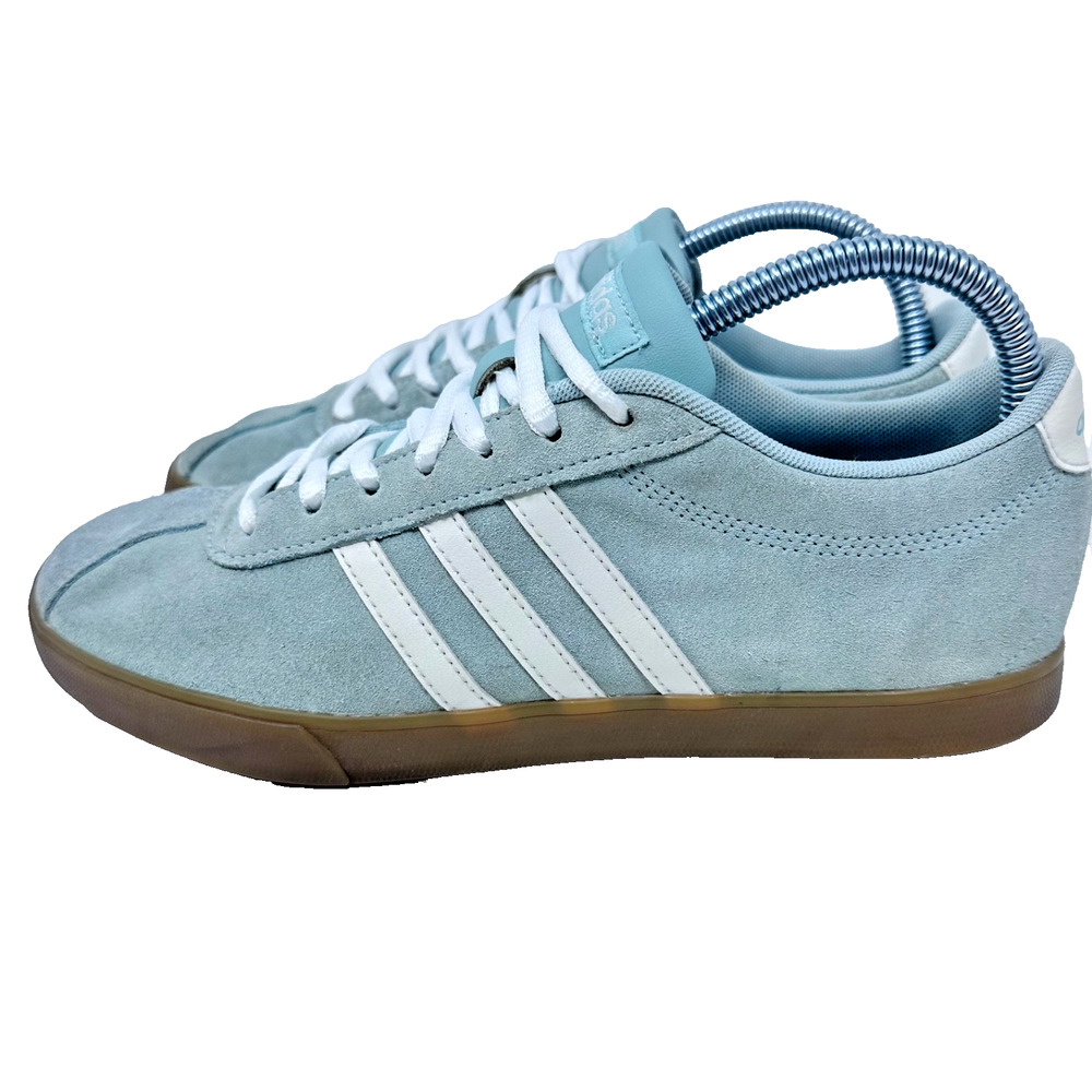 Womens Adidas Courtset Shoes Sz 8.5 Mint Green B44626 Samba Suede Casual